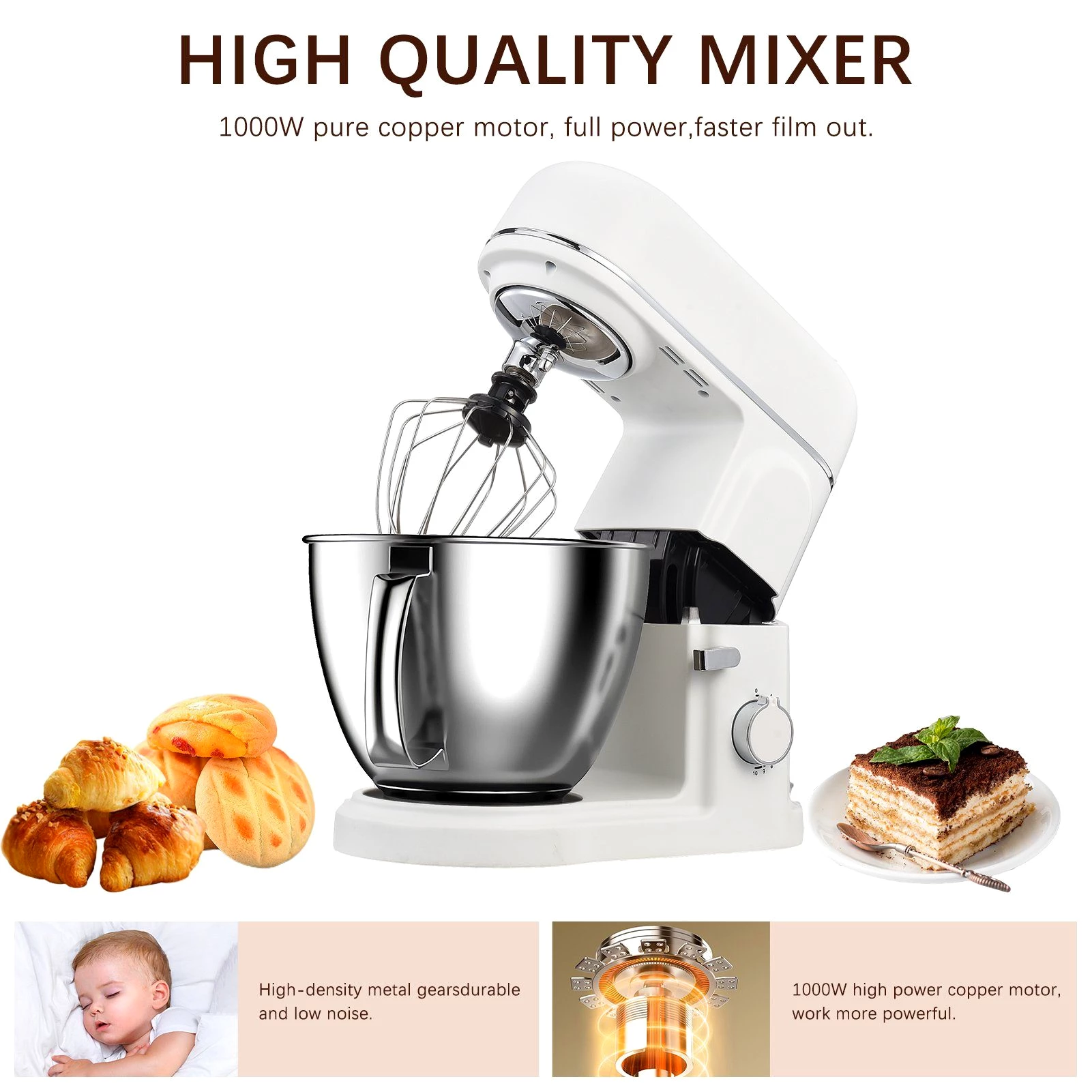 FUROKOY Küchenmaschine mit Kochfunktion Multifunktional Küchenmaschine Mixer Kleine